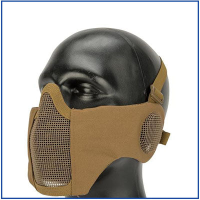 Bravo Carbon V4 Strike Steel Mesh Mask w/ Ear Protection