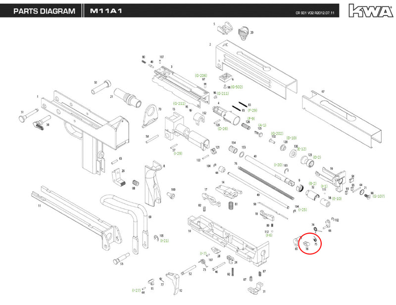 KWA - M11A1 - Replacement Parts