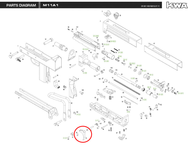 KWA - M11A1 - Replacement Parts