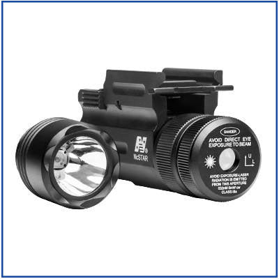 NcStar - 35L Flashlight and Green Laser Combo - QR Mount