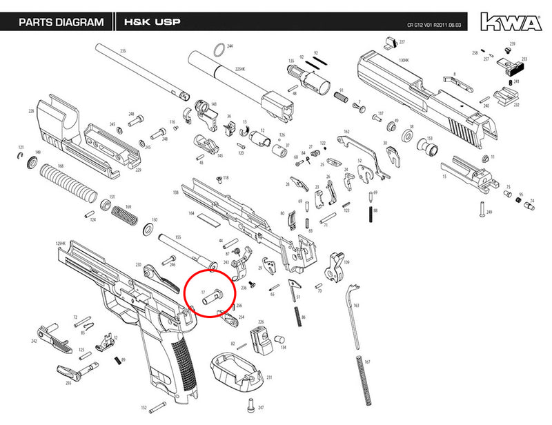 KWA - USP/HK45 - Replacement Parts