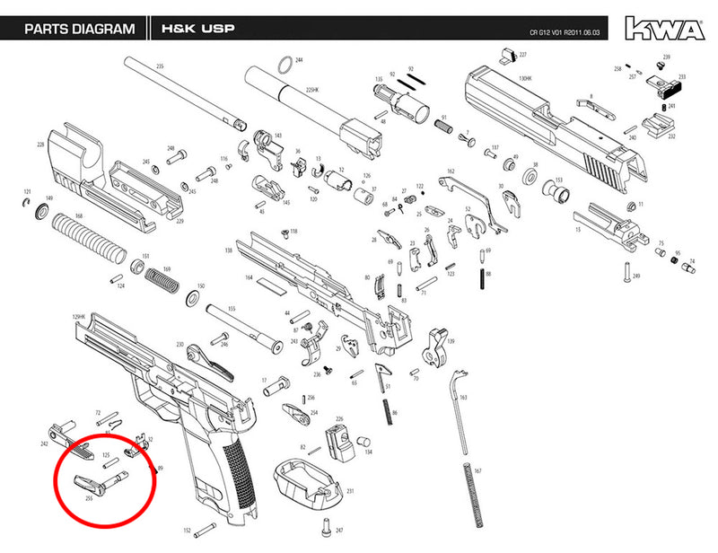 KWA - USP/HK45 - Replacement Parts